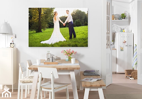 Cewe Fotoobrazy - Średnia biała jadalnia jako osobne pomieszczenie, styl skandynawski - zdjęcie od CEWE - Twój Świat Fotografii