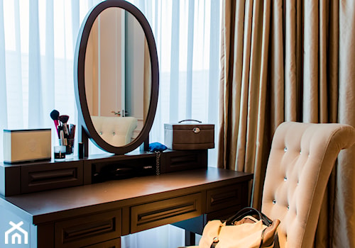 Nowojorski Apartament - Sypialnia, styl glamour - zdjęcie od TiM Grey Projektowanie Wnętrz