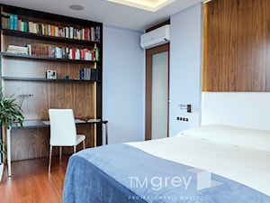 Wilanowski Apartament - Sypialnia, styl nowoczesny - zdjęcie od TiM Grey Projektowanie Wnętrz
