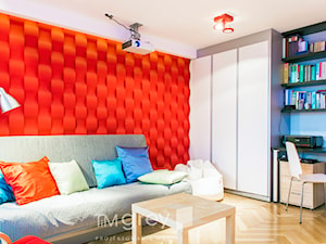 Mieszkanie na warszawskiej Woli - Salon, styl nowoczesny - zdjęcie od TiM Grey Projektowanie Wnętrz