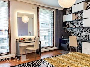 Wilanowski Apartament - Średni beżowy pokój dziecka dla nastolatka dla dziewczynki, styl nowoczesny - zdjęcie od TiM Grey Projektowanie Wnętrz