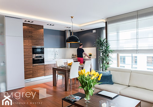 Wilanowski Apartament - Kuchnia, styl nowoczesny - zdjęcie od TiM Grey Projektowanie Wnętrz