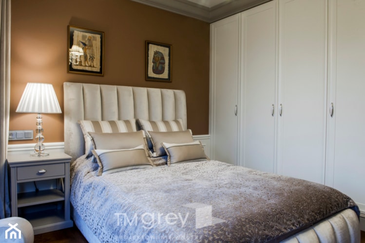 300m2 Klasycznej Elegancji - Sypialnia, styl tradycyjny - zdjęcie od TiM Grey Projektowanie Wnętrz
