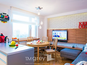 Mieszkanie na warszawskiej Woli - Jadalnia, styl nowoczesny - zdjęcie od TiM Grey Projektowanie Wnętrz