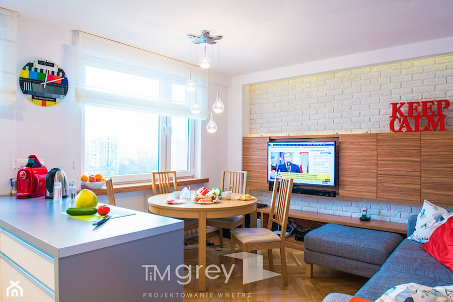 Mieszkanie na warszawskiej Woli - Jadalnia, styl nowoczesny - zdjęcie od TiM Grey Projektowanie Wnętrz