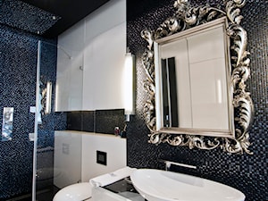 Apartament Glamur - Średnia bez okna z punktowym oświetleniem łazienka - zdjęcie od TiM Grey Projektowanie Wnętrz