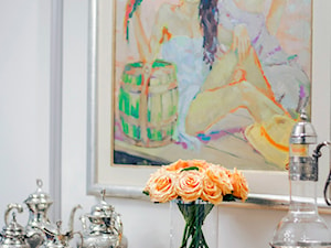 300m2 Klasycznej Elegancji - Mała szara jadalnia jako osobne pomieszczenie, styl tradycyjny - zdjęcie od TiM Grey Projektowanie Wnętrz