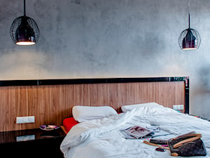 Hoża - Warszawa - Średnia szara sypialnia, styl nowoczesny - zdjęcie od TiM Grey Projektowanie Wnętrz