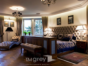 300m2 Klasycznej Elegancji - Duża beżowa sypialnia, styl tradycyjny - zdjęcie od TiM Grey Projektowanie Wnętrz