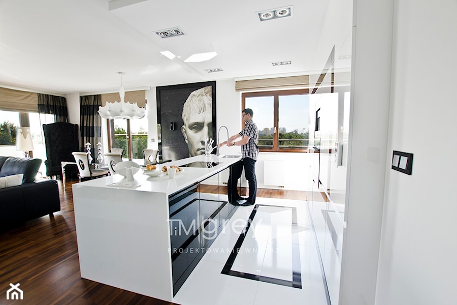 Apartament Glamur - Kuchnia - zdjęcie od TiM Grey Projektowanie Wnętrz