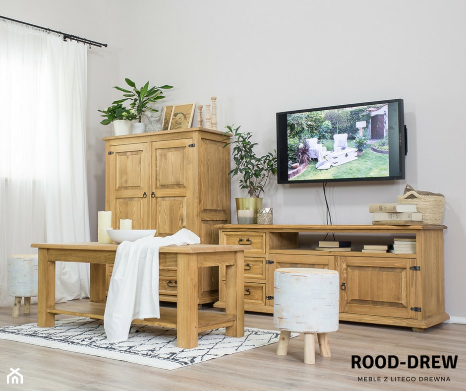 Salon w stylu rustykalnym - zdjęcie od Rood-drew, Meble-woskowane.com.pl - Homebook