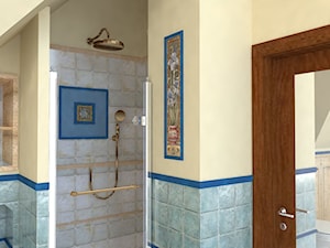 Łazienka na poddaszu - dekory ręcznie malowane - zdjęcie od KONCEPT grupa architektoniczna