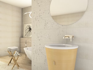 Azario Evatio - Średnia bez okna z lustrem łazienka, styl skandynawski - zdjęcie od BLU Salony Łazienek