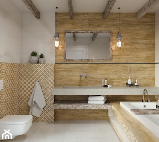 Beż i drewno, czyli sposób na łazienkę w stylu eco