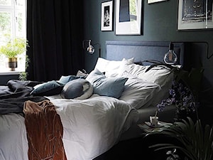 #roslinyWEwnętrzu - Średnia czarna sypialnia - zdjęcie od kadir