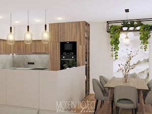 Projekt salonu z otwartą kuchnią - Kuchnia, styl nowoczesny - zdjęcie od Modern Project Aleksandra Lachman