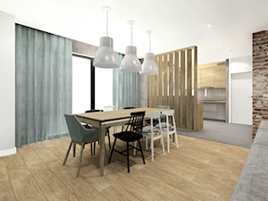 Dom w Rybniku - Średnia szara jadalnia w salonie, styl nowoczesny - zdjęcie od KOCHAN wnętrza