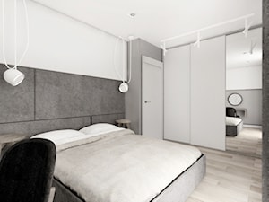 Dom w Rybniku Zamysłowie - Średnia biała szara sypialnia, styl nowoczesny - zdjęcie od KOCHAN wnętrza
