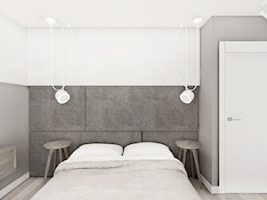 Dom w Rybniku Zamysłowie - Średnia biała szara sypialnia, styl nowoczesny - zdjęcie od KOCHAN wnętrza