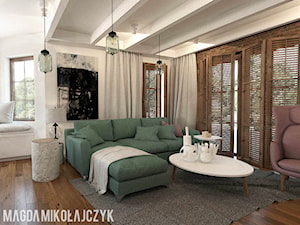 Dom w Koninie - Salon, styl vintage - zdjęcie od Magda Mikołajczyk PRACOWNIA PROJEKTOWANIA WNĘTRZ