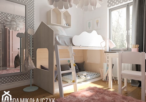 Średni szary pokój dziecka dla dziecka dla chłopca dla dziewczynki, styl nowoczesny - zdjęcie od Magda Mikołajczyk PRACOWNIA PROJEKTOWANIA WNĘTRZ