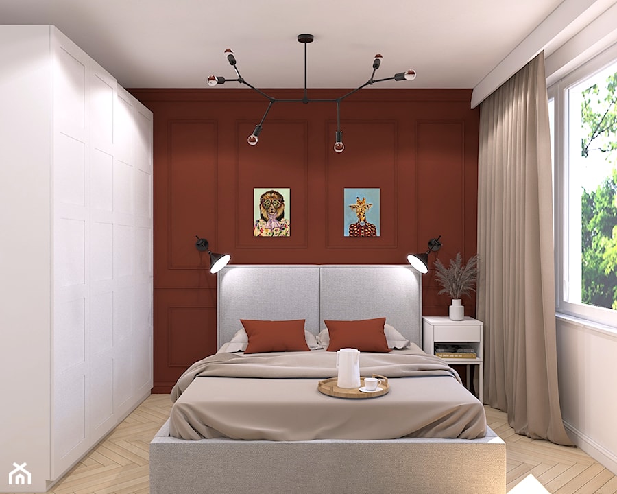 Sypialnia z kolorem - zdjęcie od MACZ Architektura