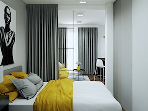 Sypialnia w mieszkaniu w Krakowie - zdjęcie od MACZ Architektura