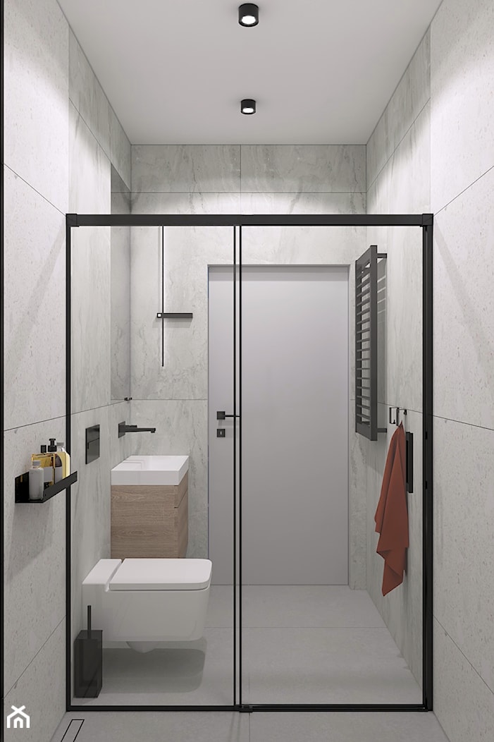 Szara łazienka - zdjęcie od MACZ Architektura - Homebook