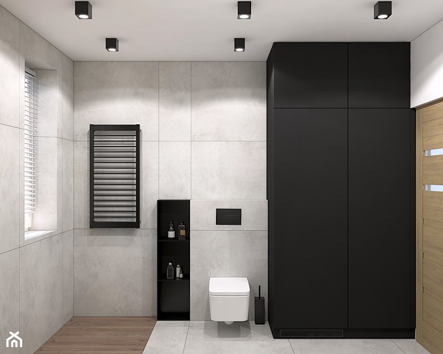 Łazienka z czernią - zdjęcie od MACZ Architektura