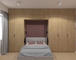 Łóżko pomiędzy szafami - zdjęcie od MACZ Architektura - Homebook