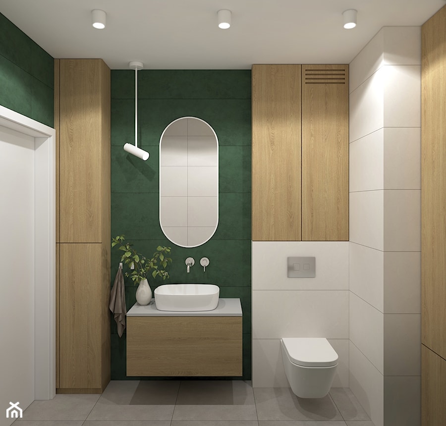 Zielona łazienka - zdjęcie od MACZ Architektura