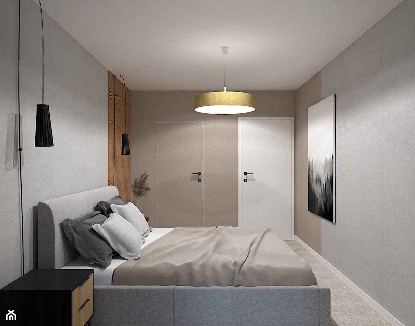 Beżowa sypialnia - zdjęcie od MACZ Architektura - Homebook