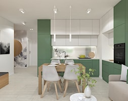 Kuchnia z zielonymi meblami - zdjęcie od MACZ Architektura - Homebook