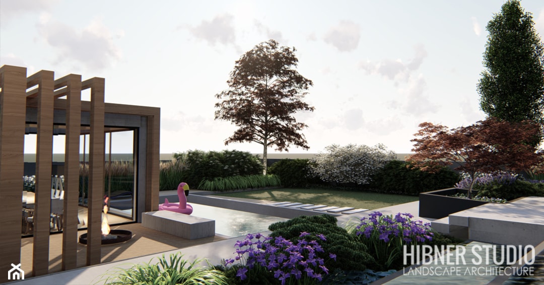 Projekt ogrodu z basen - zdjęcie od Hibner Studio Pracownia Architektury Krajobrazu - Homebook