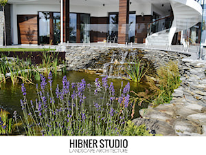Ogród rezydencjonalny, Płock - Ogród z oczkiem wodnym, styl tradycyjny - zdjęcie od Hibner Studio Pracownia Architektury Krajobrazu