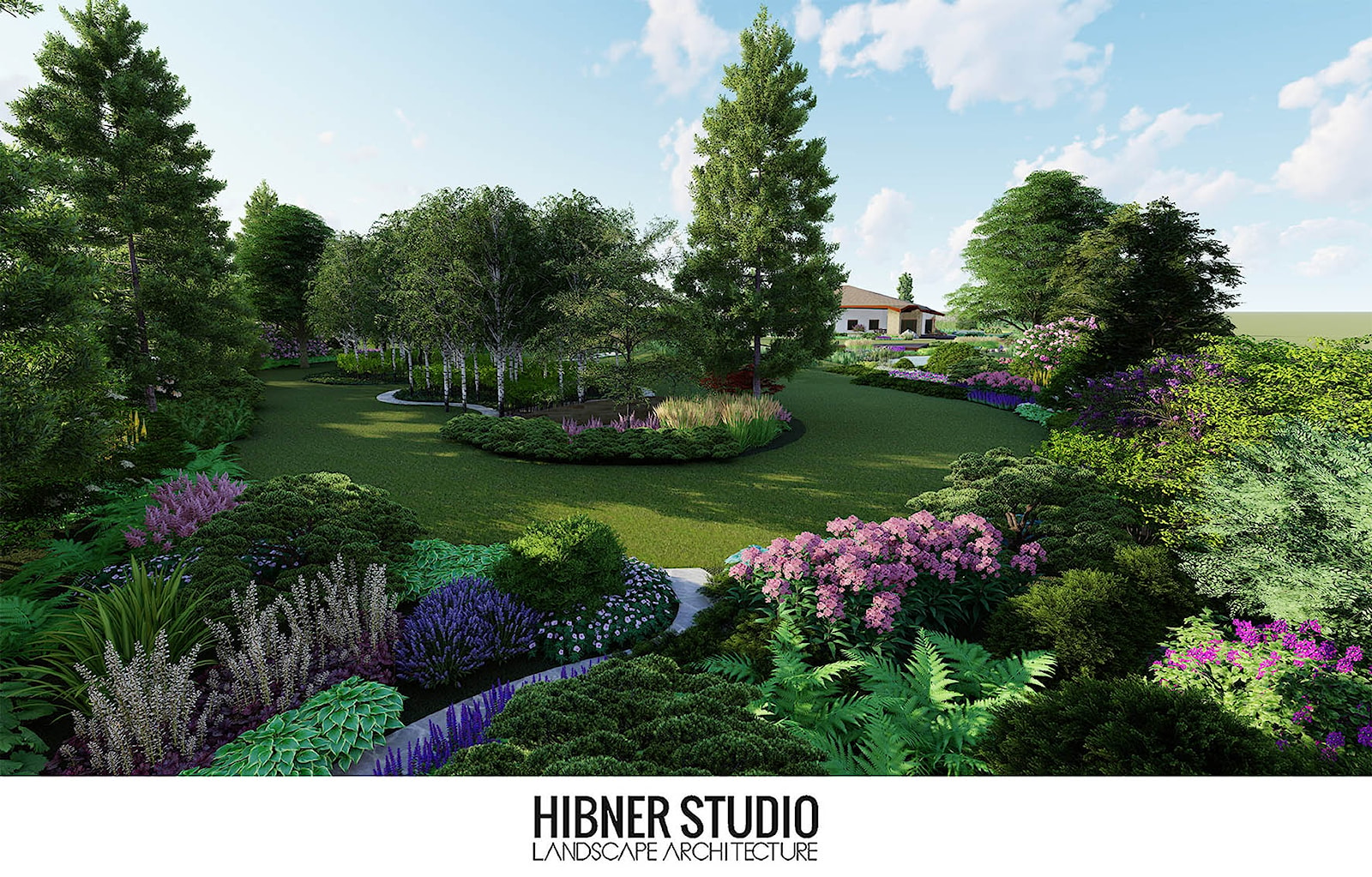 Ogród pozamiejski, wielkoprzestrzenny - Ogród, styl tradycyjny - zdjęcie od Hibner Studio Pracownia Architektury Krajobrazu - Homebook