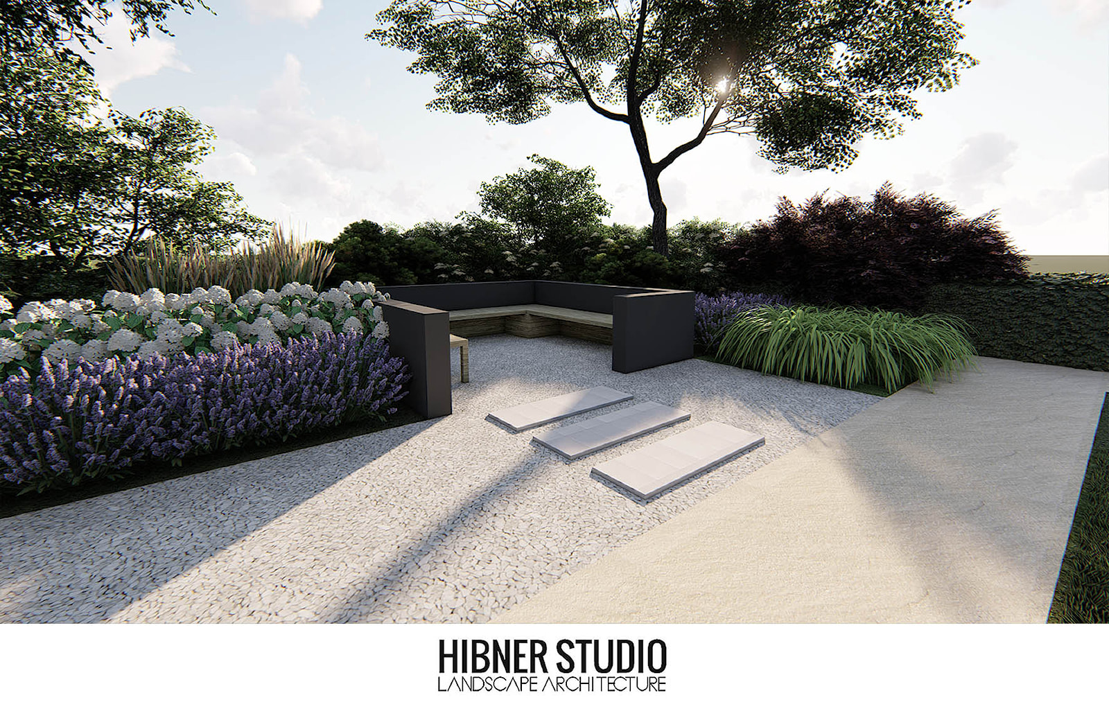 Ogród nowoczesny na mazurach - Duży ogród za domem, styl nowoczesny - zdjęcie od Hibner Studio Pracownia Architektury Krajobrazu - Homebook