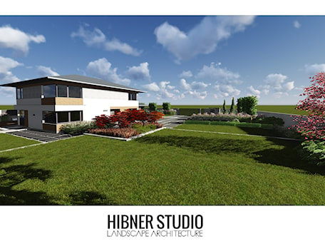 Aranżacje wnętrz - Ogród: Projekt ogrodu minimalistycznego - Hibner Studio Pracownia Architektury Krajobrazu. Przeglądaj, dodawaj i zapisuj najlepsze zdjęcia, pomysły i inspiracje designerskie. W bazie mamy już prawie milion fotografii!