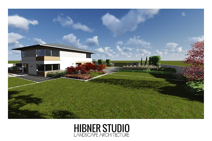 Projekt ogrodu minimalistycznego - zdjęcie od Hibner Studio Pracownia Architektury Krajobrazu