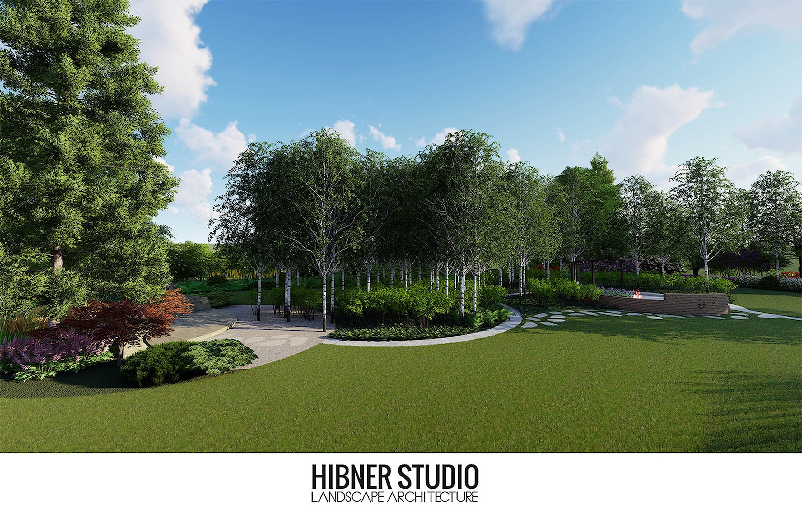 Ogród pozamiejski, wielkoprzestrzenny - Duży ogród za domem, styl tradycyjny - zdjęcie od Hibner Studio Pracownia Architektury Krajobrazu - Homebook