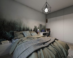 Projekt sypialni - Średnia z biurkiem sypialnia - zdjęcie od Katarzyna Jania - Homebook