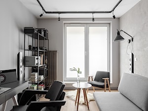 Minimalistyczny apartament w Krakowie 2016 - Średni biały szary pokój dziecka dla nastolatka dla chłopca, styl minimalistyczny - zdjęcie od Finchstudio Architektura Wnętrz