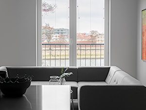 Minimalistyczny apartament w Krakowie 2016 - Salon, styl minimalistyczny - zdjęcie od Finchstudio Architektura Wnętrz