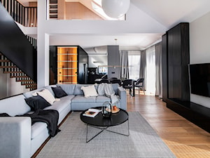 Dom we Wrocławiu - Salon, styl minimalistyczny - zdjęcie od Finchstudio Architektura Wnętrz