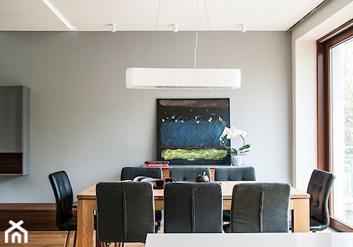 Średnia szara jadalnia jako osobne pomieszczenie, styl nowoczesny - zdjęcie od Finchstudio Architektura Wnętrz