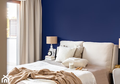 Paleta kolorów - Mała niebieska sypialnia, styl nowoczesny - zdjęcie od Finchstudio Architektura Wnętrz