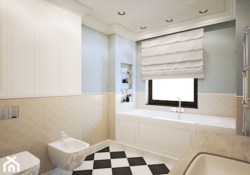 Średnia z punktowym oświetleniem łazienka z oknem, styl tradycyjny - zdjęcie od Finchstudio Architektura Wnętrz