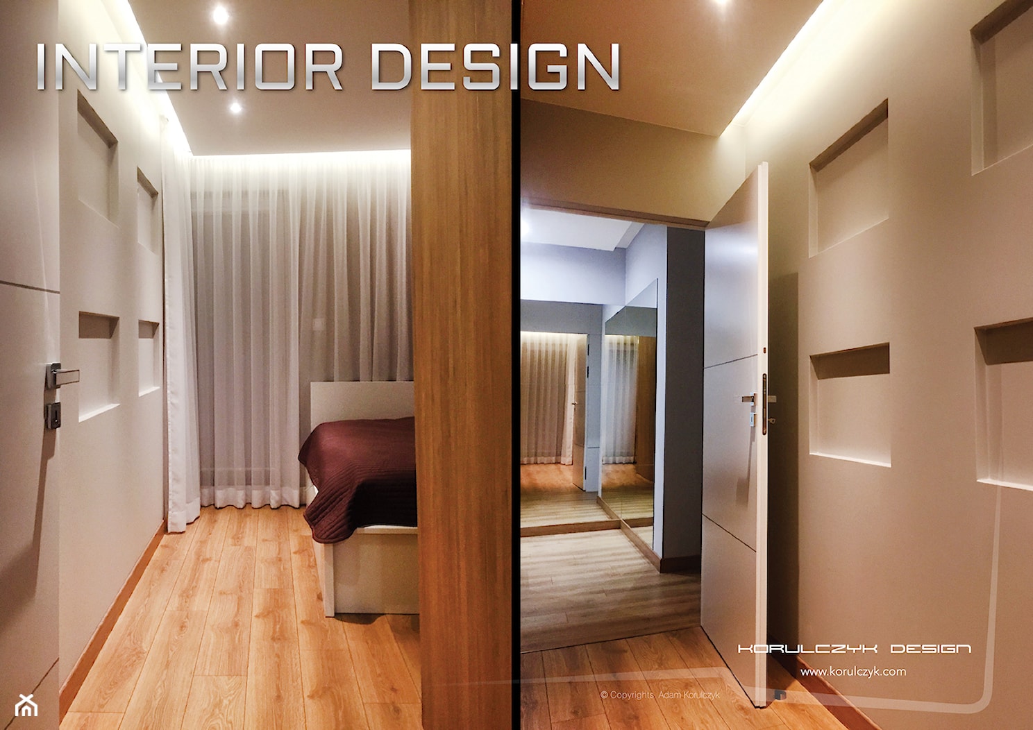 Projekt wnętrz mieszkania - Sypialnia, styl minimalistyczny - zdjęcie od Korulczyk Luxury Design | interiors & architecture - Homebook