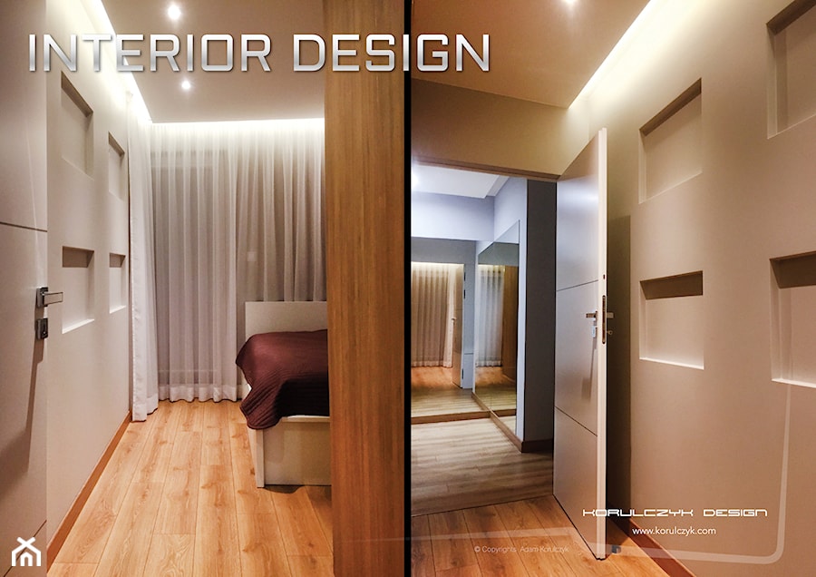 Projekt wnętrz mieszkania - Sypialnia, styl minimalistyczny - zdjęcie od Korulczyk Luxury Design | interiors & architecture