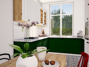 butelkowo-zielona kuchnia - zdjęcie od Anna Wojnar Architektura Wnętrz